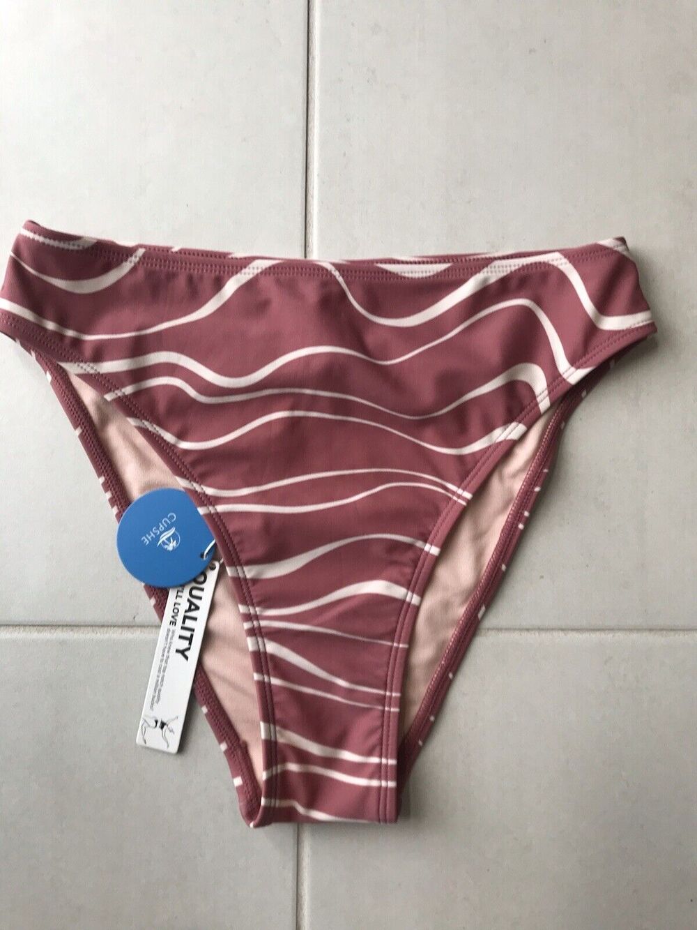 Cupshe Swim Bikini Bottom Multicolor Print Swimwear